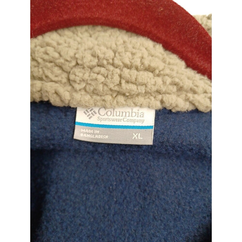 Columbia Sweater XL Gray Fleece Quarter Zip Pullover Long Sleeve Zip Pocket Mens - Picture 5 of 6